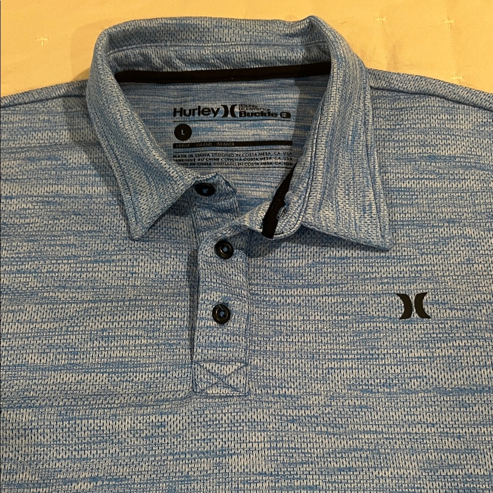 Hurley Men's Blue Polo Shirt - Picture 5 of 7